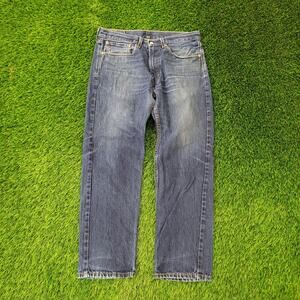LEVIS 505 Jeans 34x29 Faded Stonewash Whiskered